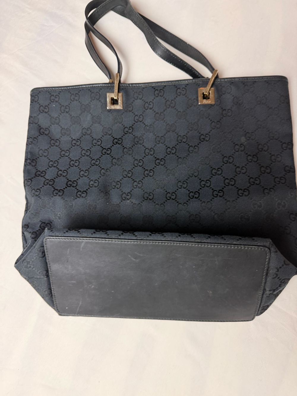 Authentic Vintage Gucci Black GG Monogram handbag